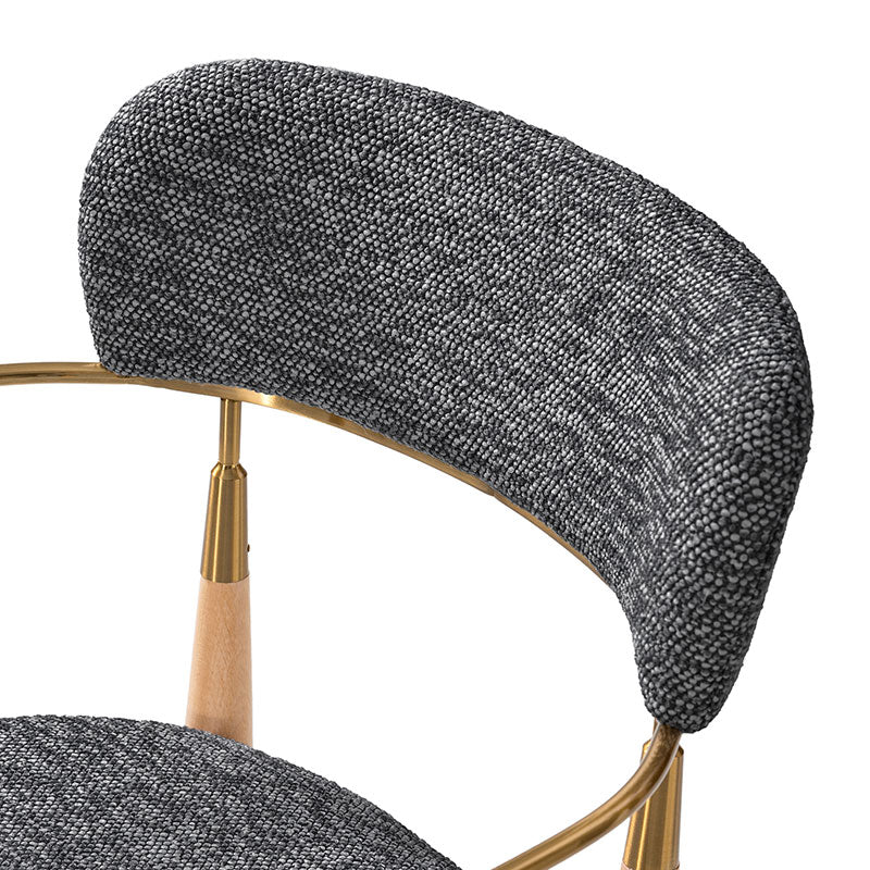 Sabina Modern Dining Chair with Wooden Legs & Metal Armrests ,Set of 2 - Image 7