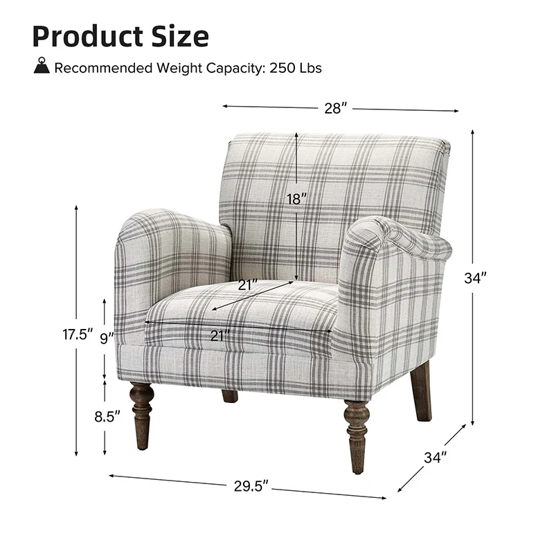 Sadie Upholstered Armchair(Optional Types) - Image 11