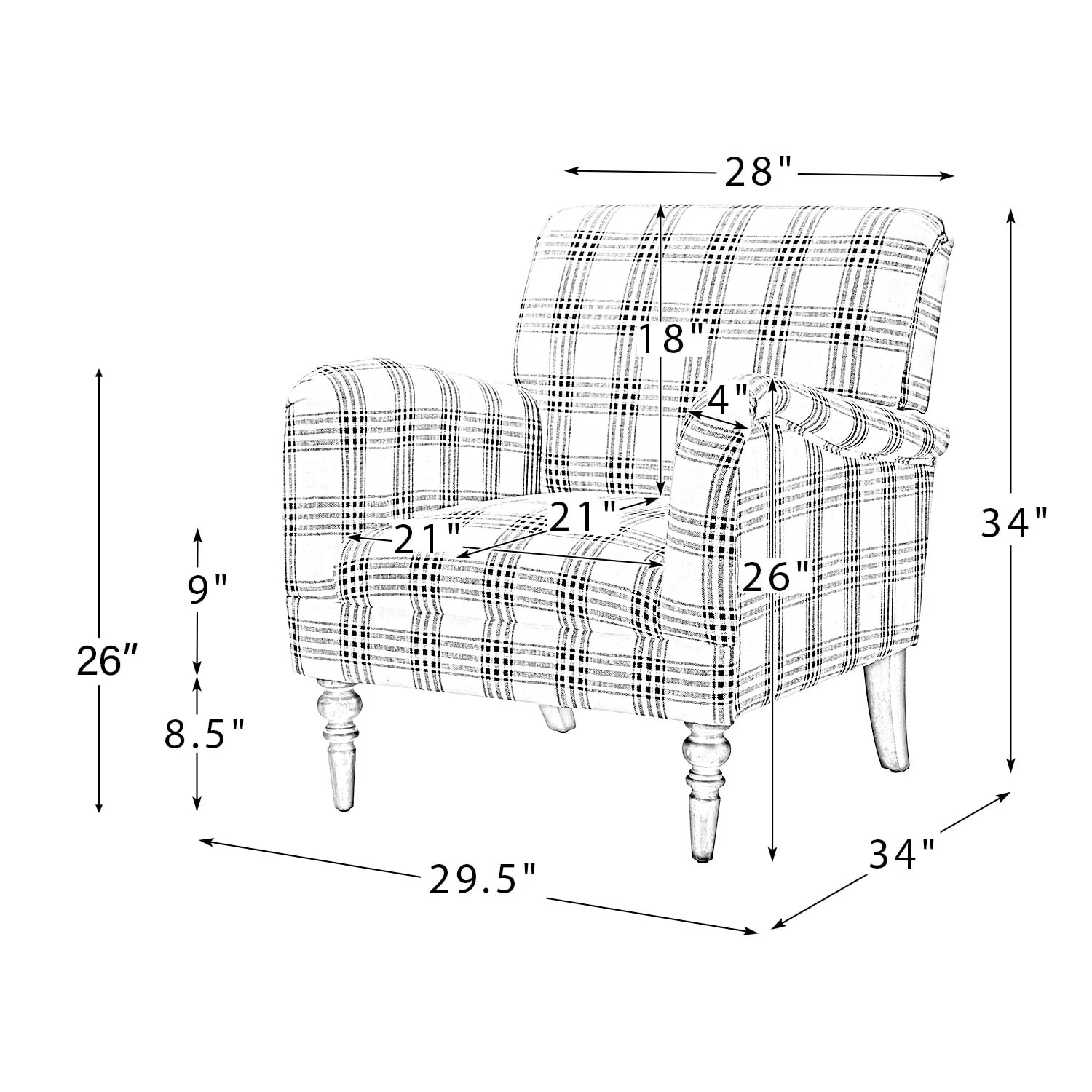 Sadie Upholstered Armchair(Optional Types) - Image 70
