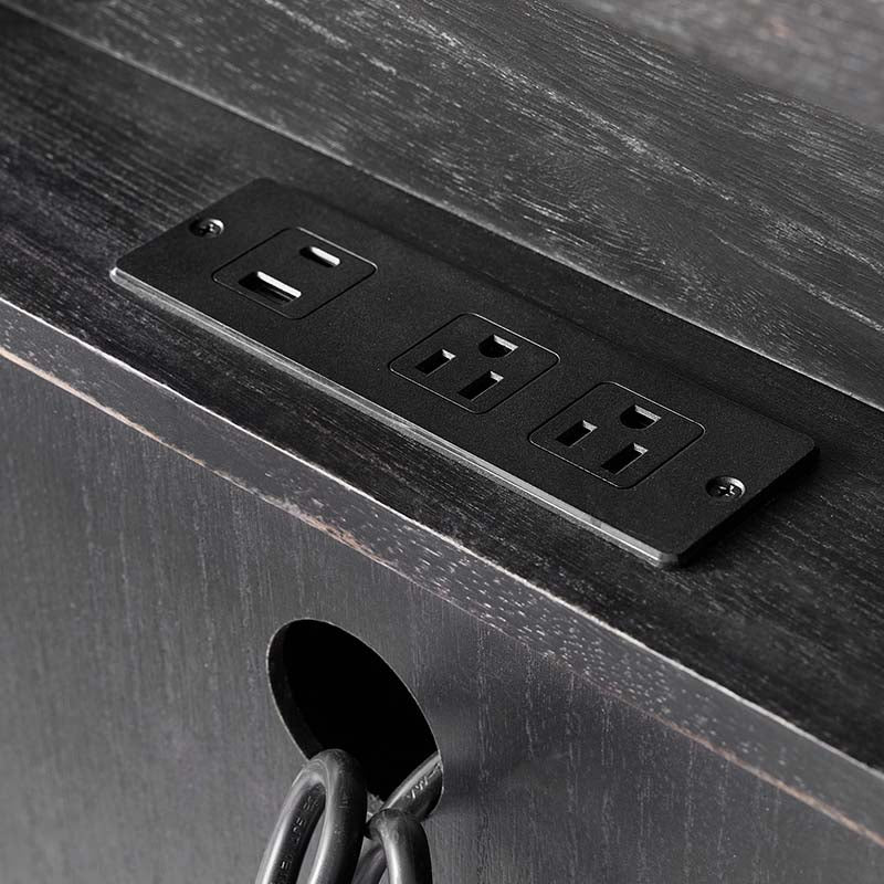 Solid Wood 2 Drawer End Table with Charging Ports & Pull-Out Shelf(Optional Types) - Image 14