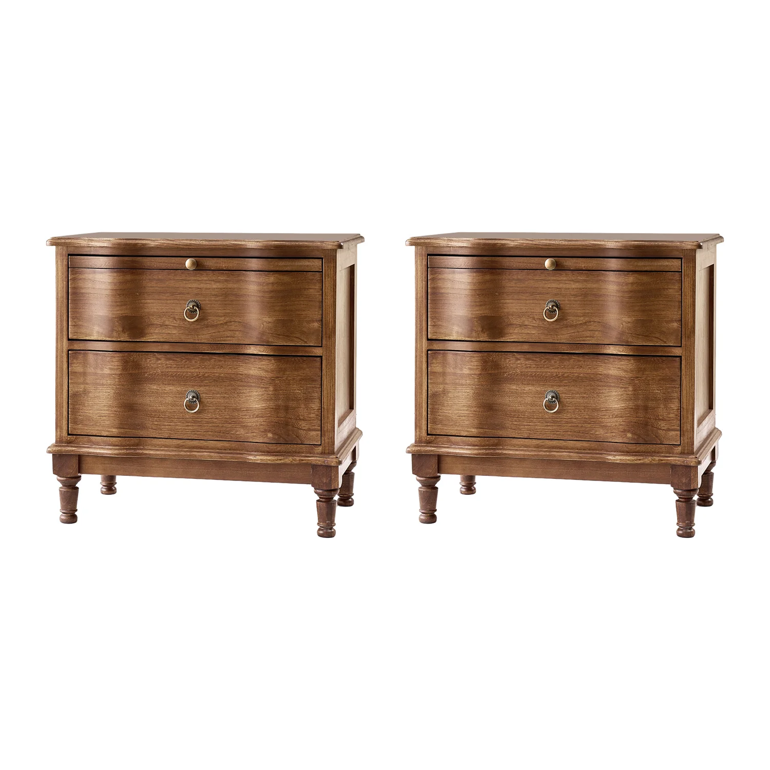 Solid Wood 2 Drawer End Table with Charging Ports & Pull-Out Shelf(Optional Types) - Image 28
