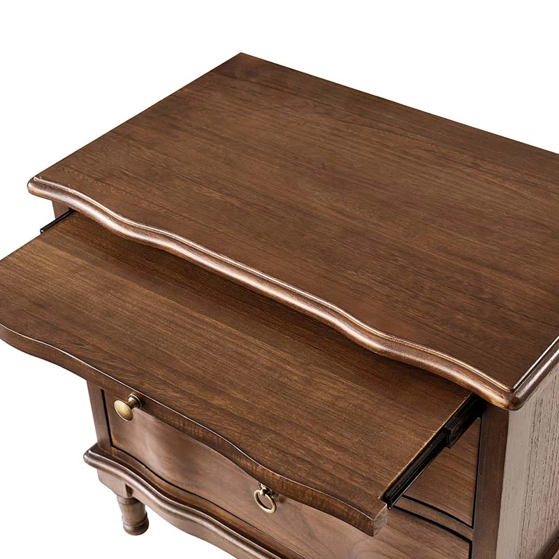Solid Wood 2 Drawer End Table with Charging Ports & Pull-Out Shelf(Optional Types) - Image 35