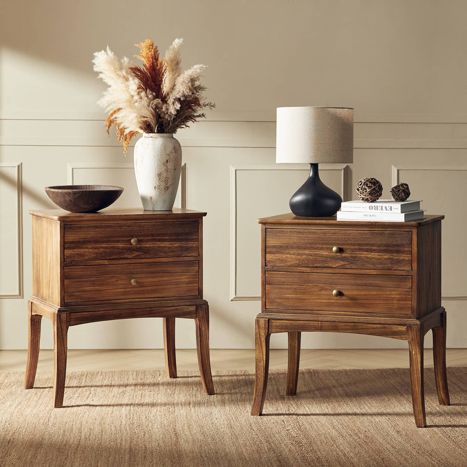 Dominique 28" Tall Solid Wood End Table with Hidden Outlet - Image 33
