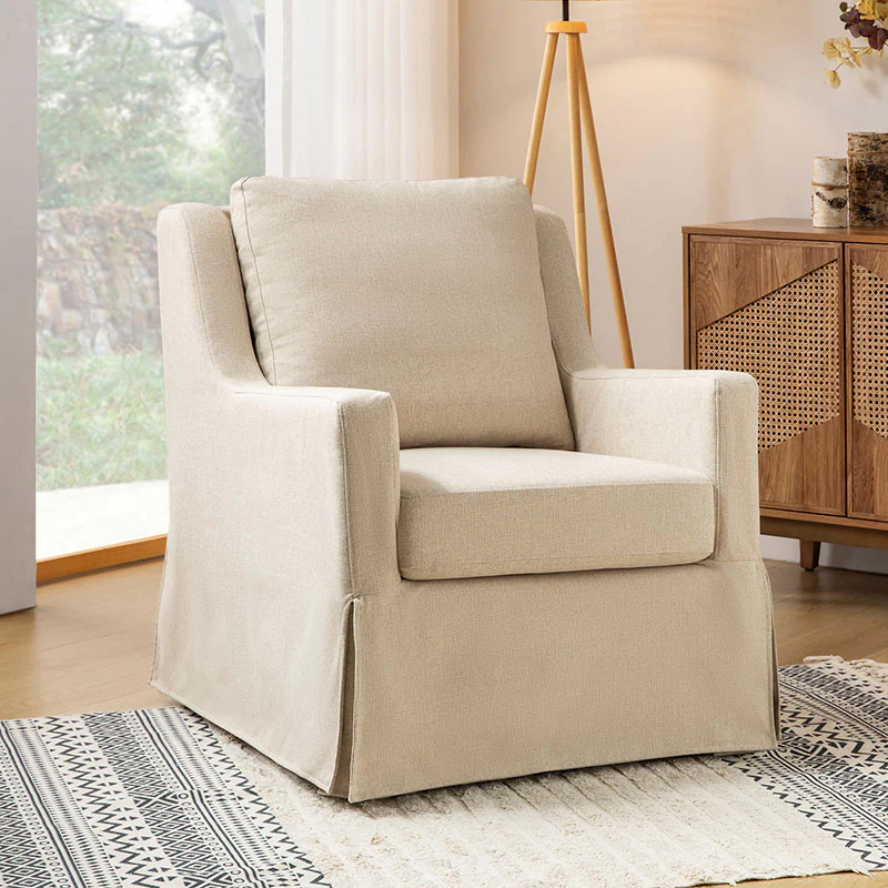 Stanley Glider Slipcovered Swivel Chair with Slope Arm(Optional Types) - Image 29