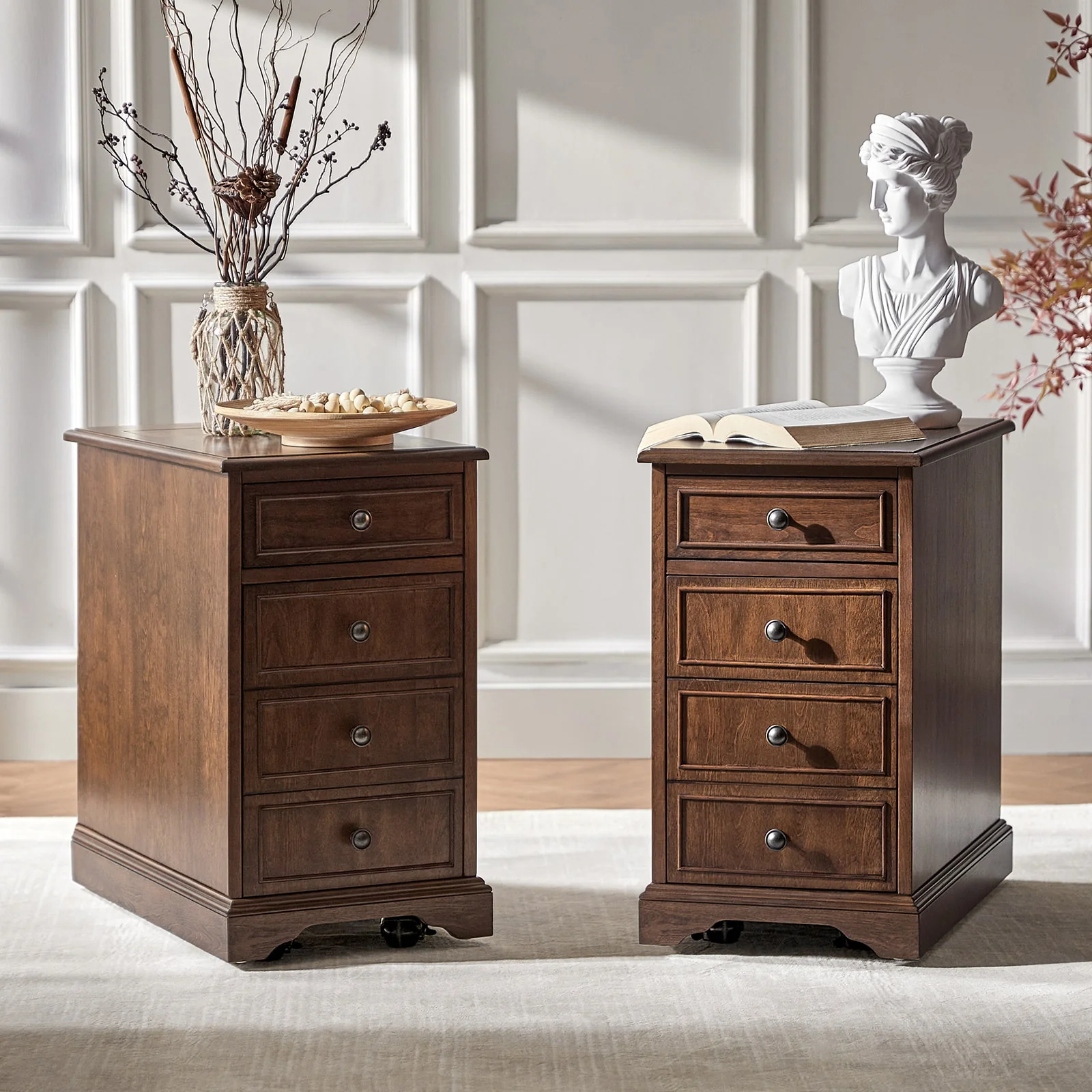 Roque Storage End Table with Hooded Wheels & Built-In Outlets(Optional Types) - Image 19