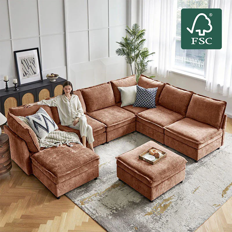 Harmetrix Oversized Soft Sectional Couch with Storage - Image 101