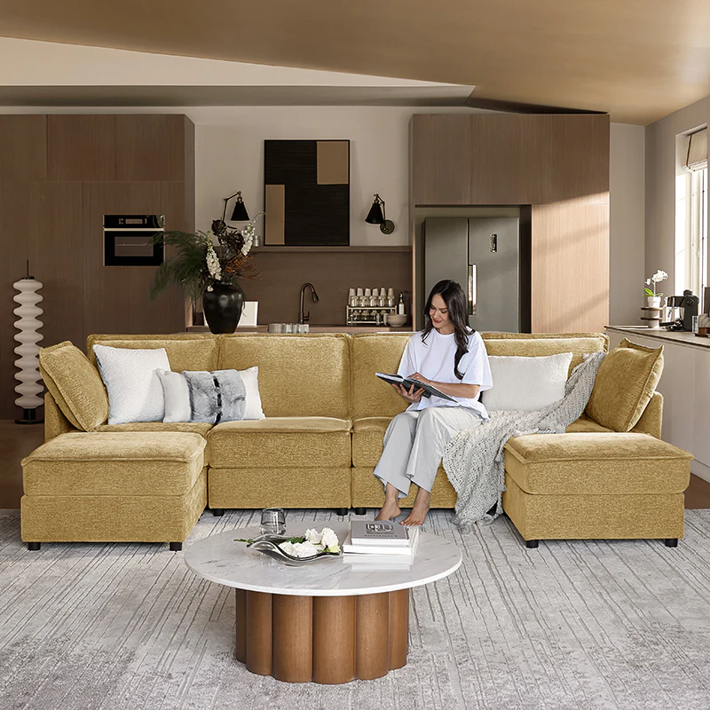 Harmetrix Oversized Soft Sectional Couch with Storage - Image 112
