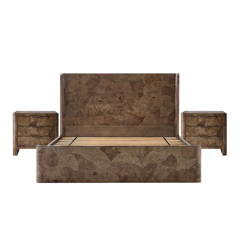 Virel 3-Piece Modern Marquetry Bedroom Set - Image 5