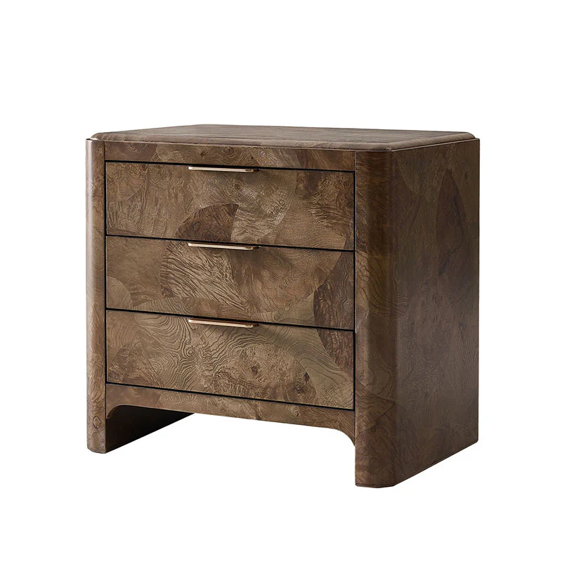 Virel Modern Marquetry Nightstand - Image 5